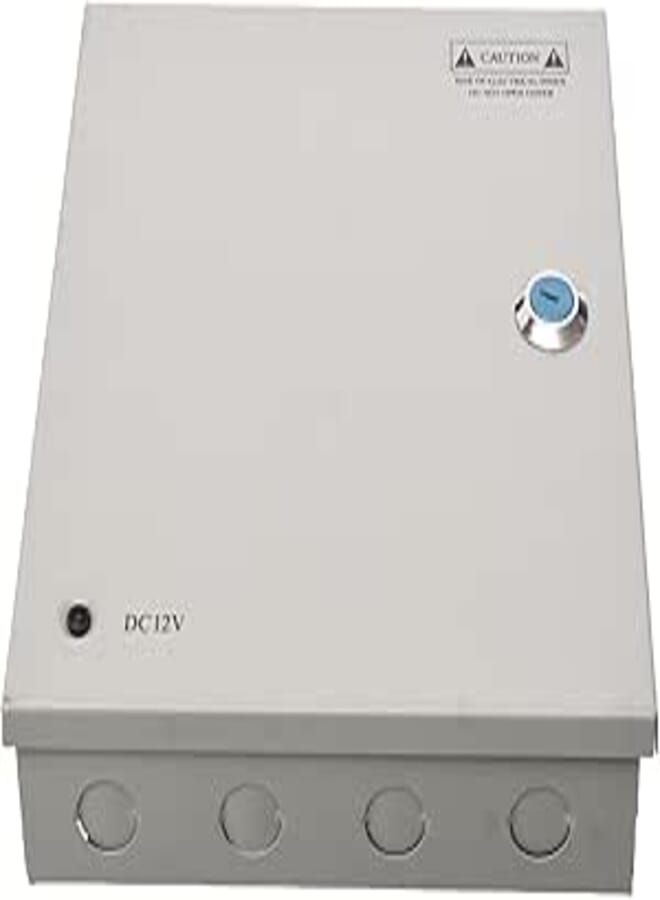 VISION CCTV Power Supply – 12V 10A with Overvoltage & Temperature Protection – Grey